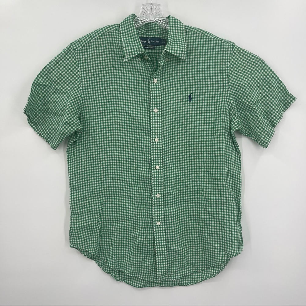 Ralph Lauren Men's Large Classic Fit Short Sleeve Button Down Shirt